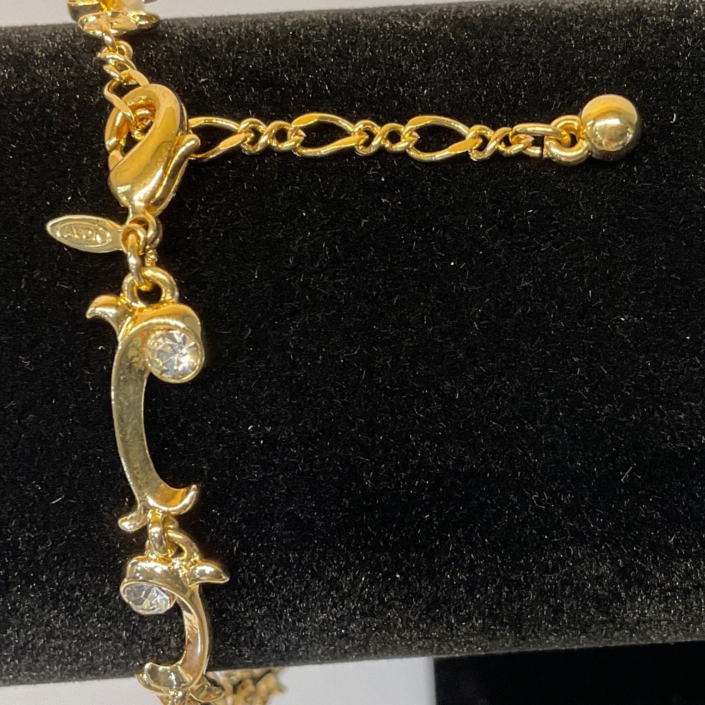 Avon Vine Anklet Bracelet – Gold Tone Rhinestone - Picture 6 of 8